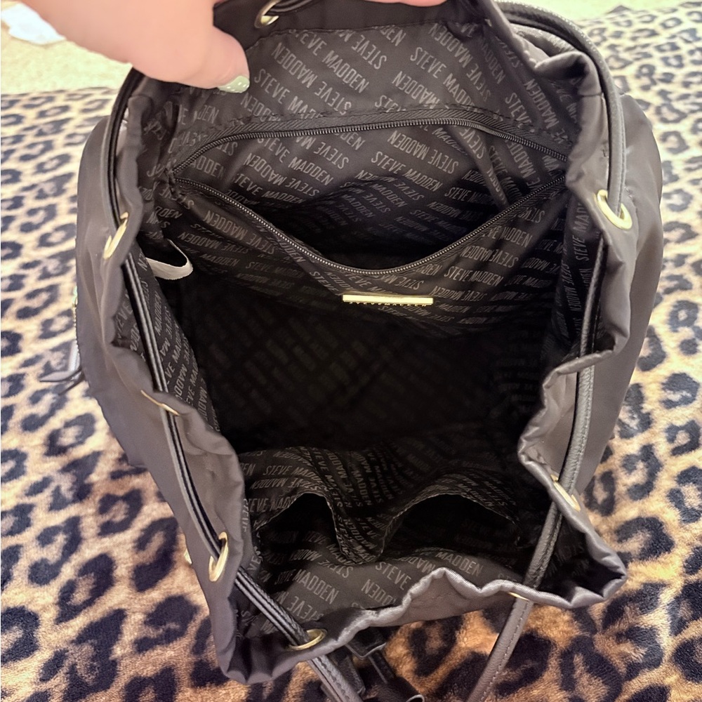 Steve Madden Black Nylon Drawstring Backpack - image 4